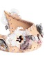Detail View - Click To Enlarge - MAISON MICHEL - 'Pia' floral appliqué rabbit furfelt crown headband