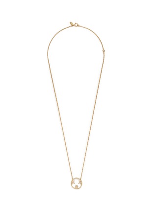 Main View - Click To Enlarge - RUIFIER - 'XOXO' diamond 9k yellow gold pendant necklace