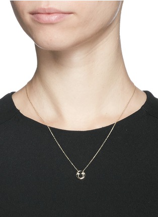 Detail View - Click To Enlarge - RUIFIER - 'Rae' diamond 9k yellow gold pendant necklace