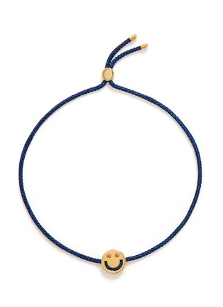 Main View - Click To Enlarge - RUIFIER - 'Happy' 18k yellow gold charm cord bracelet