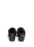 Back View - Click To Enlarge - JIMMY CHOO - 'Dolly' fox fur pompom glitter skimmer flats