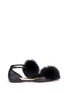 Main View - Click To Enlarge - JIMMY CHOO - 'Dolly' fox fur pompom glitter skimmer flats