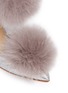 Detail View - Click To Enlarge - JIMMY CHOO - 'Dolly' fox fur pompom glitter d'Orsay pumps