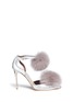 Main View - Click To Enlarge - JIMMY CHOO - 'Dolly' fox fur pompom glitter d'Orsay pumps