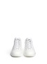 Front View - Click To Enlarge - JIMMY CHOO - 'Bells' panelled leather mid top sneakers