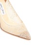 Detail View - Click To Enlarge - JIMMY CHOO - 'Agnes' metallic floral lace mesh pumps