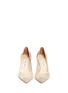 Front View - Click To Enlarge - JIMMY CHOO - 'Agnes' metallic floral lace mesh pumps