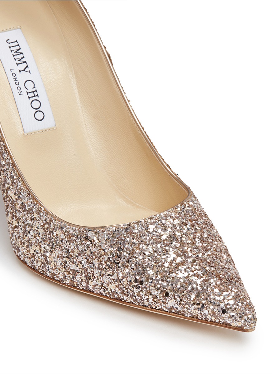 JIMMY CHOO 'Abel' Coarse Glitter Pumps