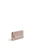 Front View - Click To Enlarge - JIMMY CHOO - 'Margot' coarse glitter flat clutch