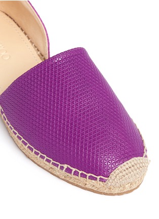 Detail View - Click To Enlarge - JIMMY CHOO - 'Dreya' suede embossed leather combo d'Orsay espadrilles