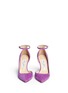 Front View - Click To Enlarge - JIMMY CHOO - 'Lucy 85' ankle strap suede d'Orsay pumps