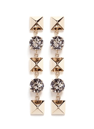 Main View - Click To Enlarge - VALENTINO GARAVANI - Crystal Rockstud drop earrings
