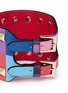 Detail View - Click To Enlarge - VALENTINO GARAVANI - 'Rockstud' 1973' colourblock wide leather bracelet