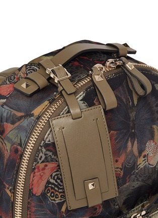 Detail View - Click To Enlarge - VALENTINO GARAVANI - 'Camubutterfly' medium nylon Rockstud backpack