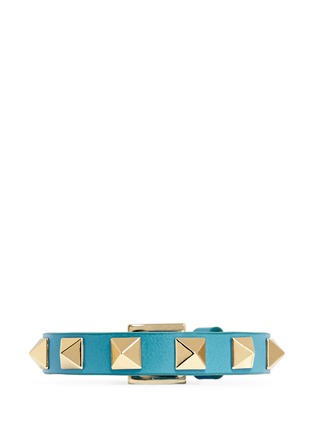Main View - Click To Enlarge - VALENTINO GARAVANI - 'Rockstud' skinny leather bracelet