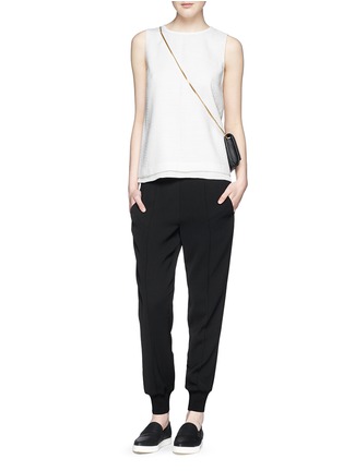 Figure View - Click To Enlarge - VINCE - Elastic cuff cropped crepe pants