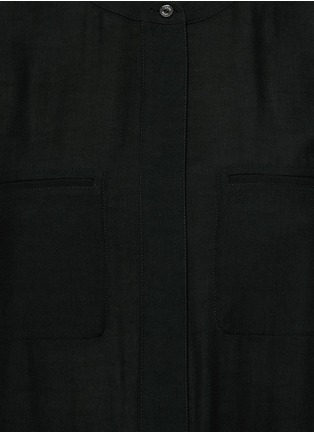 Detail View - Click To Enlarge - VINCE - Pleat hem elastic waist crepe dress
