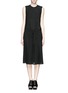 Main View - Click To Enlarge - VINCE - Pleat hem elastic waist crepe dress