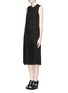 Figure View - Click To Enlarge - VINCE - Pleat hem elastic waist crepe dress