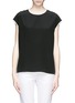 Main View - Click To Enlarge - VINCE - Contrast trim silk crepe top