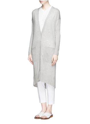 Front View - Click To Enlarge - VINCE - Linen blend long cardigan