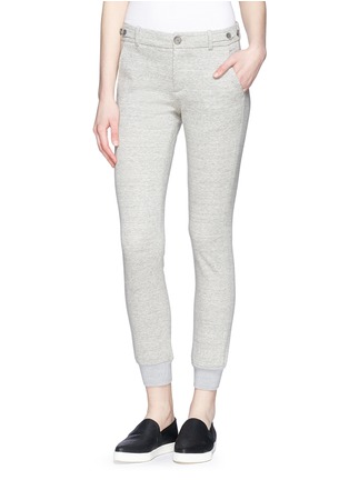 Main View - Click To Enlarge - VINCE - Adjustable waist cropped cotton sweatpants