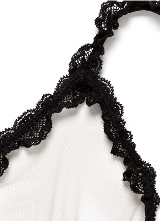 Detail View - Click To Enlarge - FLEUR DU MAL - Lace bondage triangle lace soft bra
