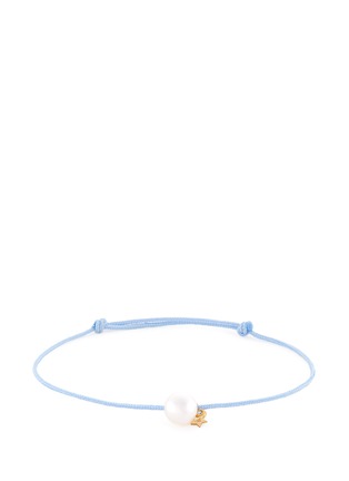 Main View - Click To Enlarge - TASAKI - 'Moon & Heart-drop' aquamarine Akoya pearl charm bracelet