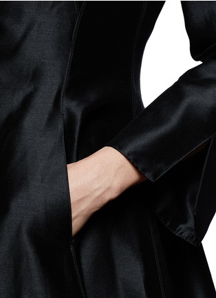Detail View - Click To Enlarge - ARMANI COLLEZIONI - Cotton-silk blend swing coat