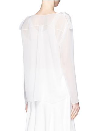 Back View - Click To Enlarge - CHLOÉ - Shoulder tie sheer top