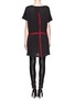 Back View - Click To Enlarge - ANN DEMEULEMEESTER - Oversized jersey T-shirt dress