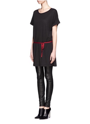 Front View - Click To Enlarge - ANN DEMEULEMEESTER - Oversized jersey T-shirt dress