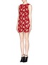 Figure View - Click To Enlarge - ANN DEMEULEMEESTER - Tylli floral velvet flock tulle dress