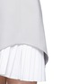 Detail View - Click To Enlarge - VICTORIA BECKHAM - Contrast plissé pleated insert silk-wool dress