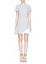 Main View - Click To Enlarge - VICTORIA BECKHAM - Contrast plissé pleated insert silk-wool dress