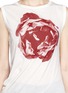 Detail View - Click To Enlarge - ANN DEMEULEMEESTER - Rose print asymmetric tank top