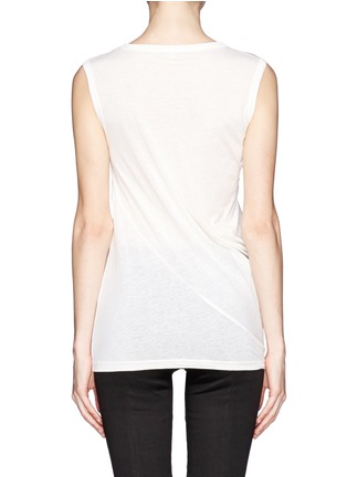 Back View - Click To Enlarge - ANN DEMEULEMEESTER - Rose print asymmetric tank top