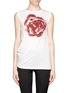 Main View - Click To Enlarge - ANN DEMEULEMEESTER - Rose print asymmetric tank top