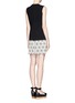 Back View - Click To Enlarge - VICTORIA BECKHAM - Triangle print panel shift dress