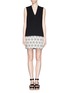 Main View - Click To Enlarge - VICTORIA BECKHAM - Triangle print panel shift dress