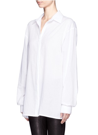 Front View - Click To Enlarge - HAIDER ACKERMANN - Asymmetric long sleeve shirt