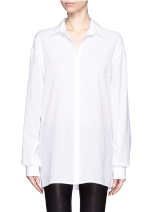 Main View - Click To Enlarge - HAIDER ACKERMANN - Asymmetric long sleeve shirt