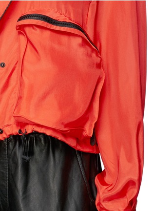 Detail View - Click To Enlarge - EMILIO PUCCI - Silk drawstring windbreaker