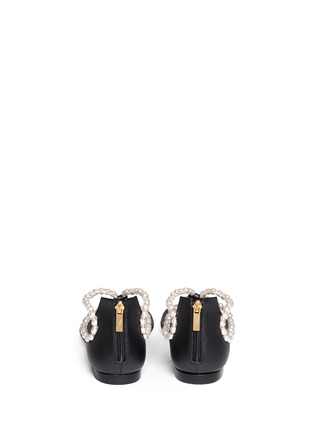 Back View - Click To Enlarge - RENÉ CAOVILLA - Pearl double strap leather sandals