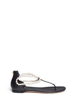 Main View - Click To Enlarge - RENÉ CAOVILLA - Pearl double strap leather sandals