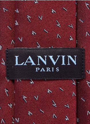 Detail View - Click To Enlarge - LANVIN - Letter print silk tie
