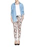 Figure View - Click To Enlarge - MARKUS LUPFER - English rose print sweatpants
