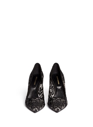 Figure View - Click To Enlarge - NICHOLAS KIRKWOOD - Lace embroidery mesh pumps