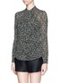 Front View - Click To Enlarge - TORY BURCH - 'Veta' ruffle front georgette shirt 