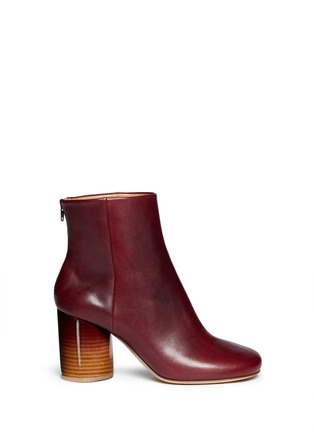 Main View - Click To Enlarge - MAISON MARGIELA - Round heel burnish leather ankle boots